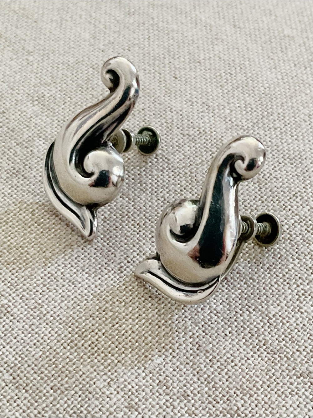 Vintage Gerardo López Taxco Sterling 925 Screw Back Earrings Eagle 26 - Picture 4 of 9